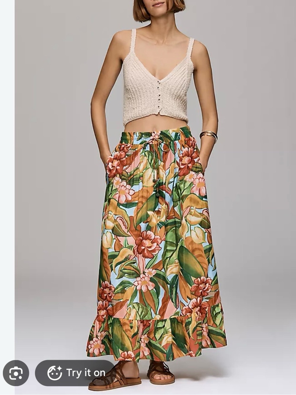 FARM Rio Tropical Floral Maxi Skirt - NWT - Picture 2 of 4